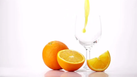 Video Stock Pouring Orange Juice Into A Glass White Background Live Wallpaper Free - Free Live Wallpaper