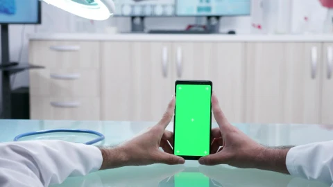 Video Stock Pov Of A Doctors Hands Looking At A Cell Phone Live Wallpaper Free - Free Live Wallpaper