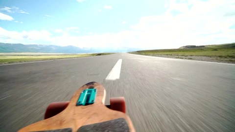 Video Stock Pov Of A Longboard On The Road Live Wallpaper Free - Free Live Wallpaper