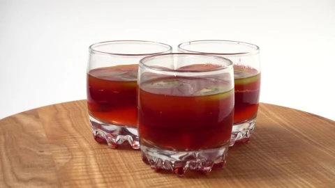 Video Stock Prepared Drinks Rotating On A White Background Live Wallpaper Free - Free Live Wallpaper