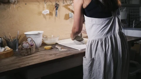Video Stock Preparing Pottery Clay On The Table Live Wallpaper Free - Free Live Wallpaper