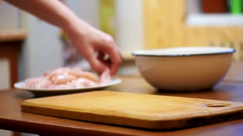 Video Stock Preparing Raw Chicken Meat With A Hammer Live Wallpaper Free - Free Live Wallpaper
