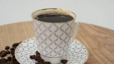 Video Stock Presentation Of Coffee In A Cup With Classic Design Live Wallpaper Free - Free Live Wallpaper
