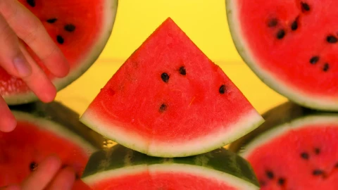 Video Stock Presentation Of Watermelon Slices Live Wallpaper Free - Free Live Wallpaper