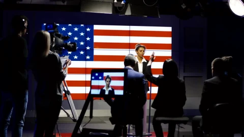 Video Stock Production Team Filming A Television Show Live Wallpaper Free - Free Live Wallpaper
