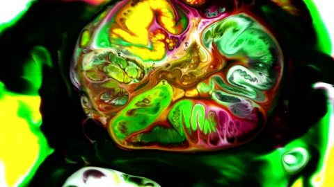 Video Stock Psychedelic Texture Of Fluorescent Colored Inks Live Wallpaper Free - Free Live Wallpaper
