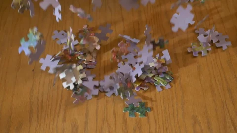 Video Stock Puzzle Pieces Falling On A Table Live Wallpaper Free - Free Live Wallpaper
