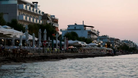 Video Stock Quiet Town Beach In The Evening Live Wallpaper Free - Free Live Wallpaper