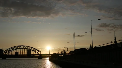 Video Stock Railway Bridge And Sunset Live Wallpaper Free - Free Live Wallpaper