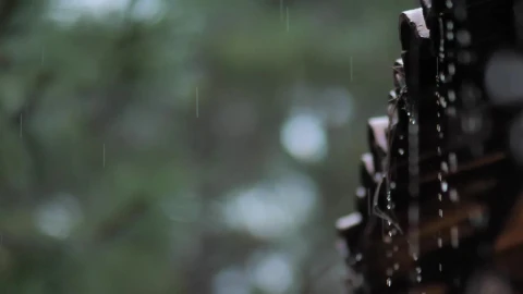 Video Stock Rain Falling From The Roof On A Rainy Day Live Wallpaper Free - Free Live Wallpaper