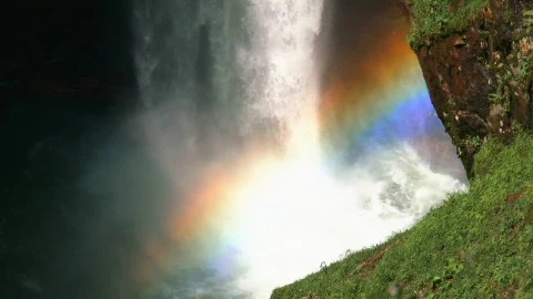 Video Stock Rainbow Colors At The Waterfall Live Wallpaper Free - Free Live Wallpaper