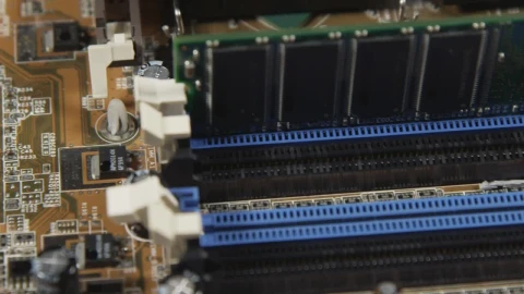 Video Stock Ram Slots On A Motherboard Live Wallpaper Free - Free Live Wallpaper