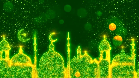 Video Stock Ramadan Kareem Made With Green Particles D Live Wallpaper Free - Free Live Wallpaper