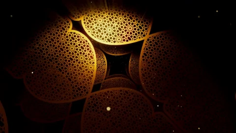 Video Stock Ramadan Kareem Style Floating Golden Figures Live Wallpaper Free - Free Live Wallpaper