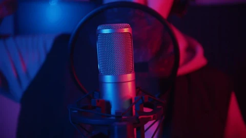 Video Stock Rapper Recording A Track In A Music Studio Live Wallpaper Free - Free Live Wallpaper