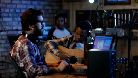 Video Stock Recording Drums And Guitar In The Studio Live Wallpaper Free - Free Live Wallpaper