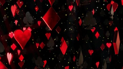 Video Stock Red And Black Poker Figures Floating D Live Wallpaper Free - Free Live Wallpaper