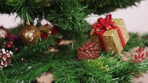 Video Stock Red Boot On A Christmas Tree Live Wallpaper Free - Free Live Wallpaper