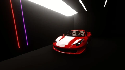 Video Stock Red Luxury Sports Car With A Spotlight Live Wallpaper Free - Free Live Wallpaper