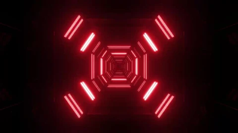 Video Stock Red Neon Futuristic Tunnel Live Wallpaper Free - Free Live Wallpaper