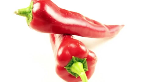 Video Stock Red Peppers Rotating On White Live Wallpaper Free - Free Live Wallpaper