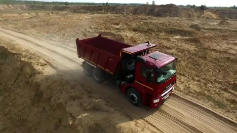 Free Stock Video Red Truck Heading To A Quarry Live Wallpaper - Free Live Wallpaper