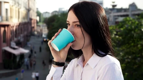 Free Stock Video Relaxing With A Cup Of Coffee At Work Live Wallpaper - Free Live Wallpaper