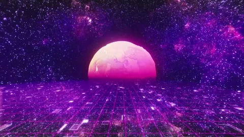Free Stock Video Retro Space In Purple Tones Live Wallpaper - Free Live Wallpaper