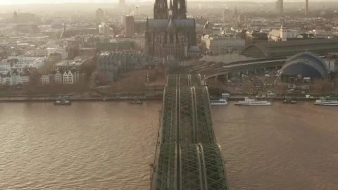 Free Stock Video Revealing The Cathedral Near A River Aerial Shot Live Wallpaper - Free Live Wallpaper
