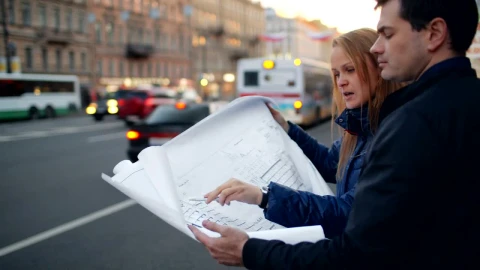 Free Stock Video Reviewing Building Plans In The Street Live Wallpaper - Free Live Wallpaper