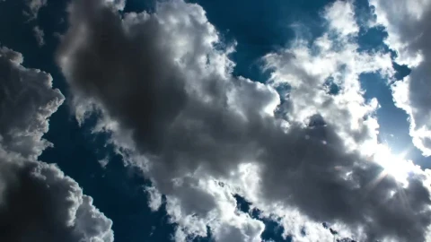 Free Stock Video Rich Blue Sky Behind White Clouds Live Wallpaper - Free Live Wallpaper