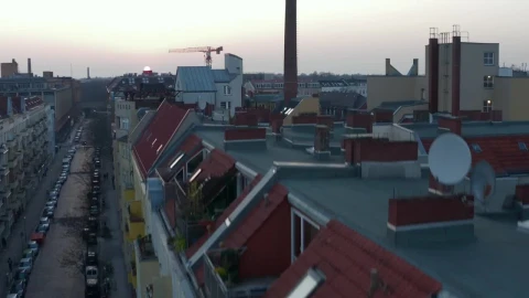 Free Stock Video Rising Drone Shot Of A German Neighborhood Live Wallpaper - Free Live Wallpaper