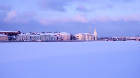 Free Stock Video River Covered In Snow And The City Live Wallpaper - Free Live Wallpaper