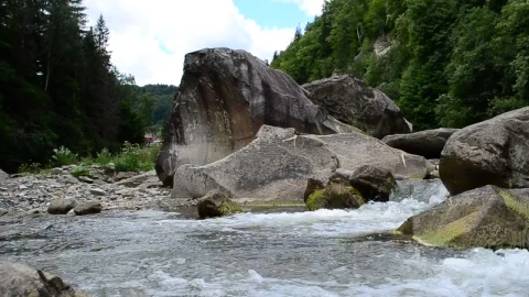 Free Stock Video River Flowing Between Giant Rocks Live Wallpaper - Free Live Wallpaper