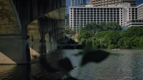 Free Stock Video River In The City With Motorboats Passing Under A Bridge Live Wallpaper - Free Live Wallpaper