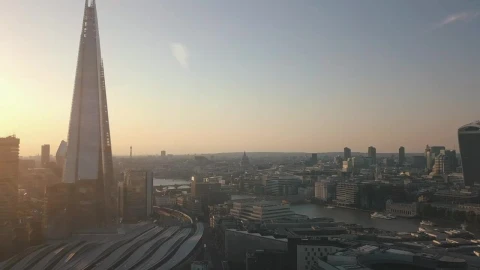 Free Stock Video River Of London Through The Buildings Aerial Shot Live Wallpaper - Free Live Wallpaper