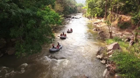 Free Stock Video River Rafting Aerial Tracking Shot Live Wallpaper - Free Live Wallpaper