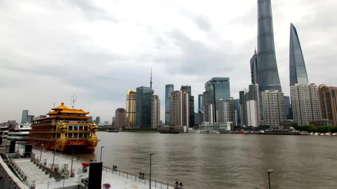 Free Stock Video River Traffic And Shanghai City Skyline Live Wallpaper - Free Live Wallpaper