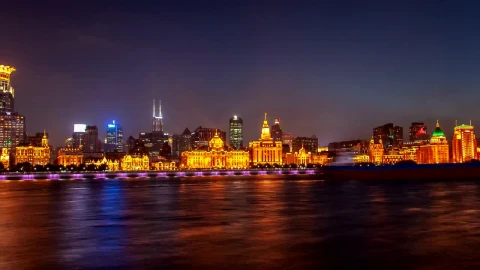 Free Stock Video River Traffic And The City Lights In The Night Live Wallpaper - Free Live Wallpaper