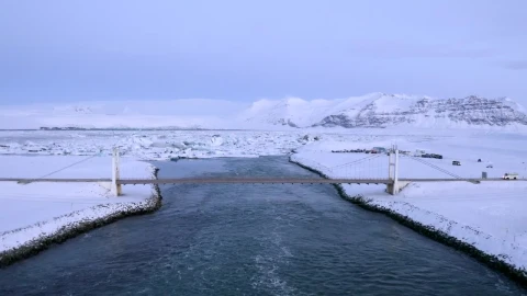 Free Stock Video River With A Bridge In A Snowy Area Live Wallpaper - Free Live Wallpaper
