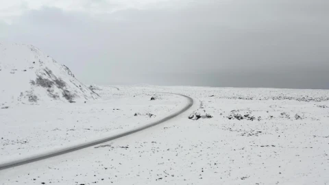 Free Stock Video Road Crossing A Snowy Landscape Live Wallpaper - Free Live Wallpaper