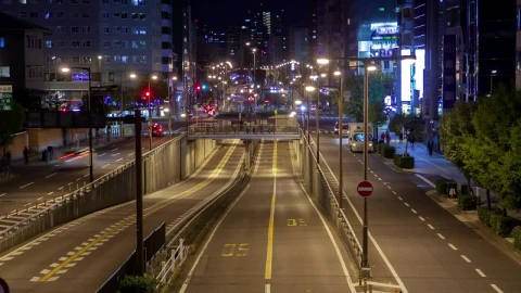 Free Stock Video Roads Of A Large Metropolis With Cars At Night  LargeLive Wallpaper - Free Live Wallpaper