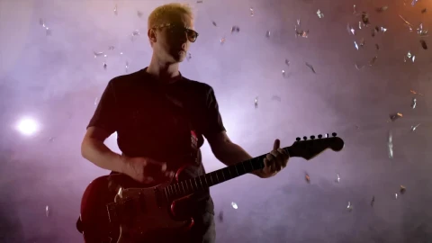 Free Stock Video Rock Guitarist Performing A Song In A Stage Live Wallpaper - Free Live Wallpaper