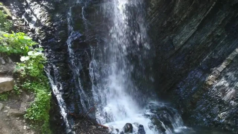 Free Stock Video Rocky Waterfall Aerial Close Up Live Wallpaper - Free Live Wallpaper