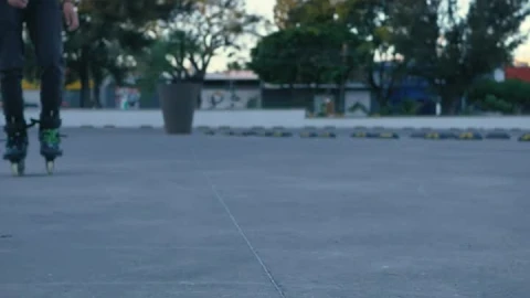 Free Stock Video Rolling On Roller Skates On The Ground Of A Parking Live Wallpaper - Free Live Wallpaper