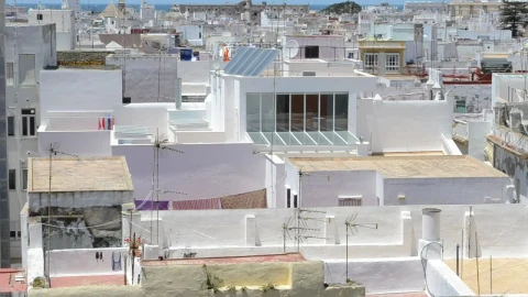 Free Stock Video Rooftops Leading To The Ocean Live Wallpaper - Free Live Wallpaper