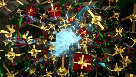 Free Stock Video Rotating Floating Christmas Gift Tunnel Live Wallpaper - Free Live Wallpaper