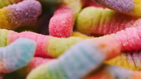 Free Stock Video Rotating Gummy Worms Texture Live Wallpaper - Free Live Wallpaper