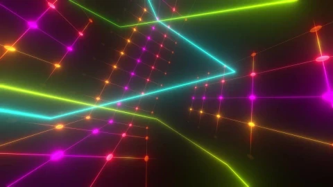 Free Stock Video Rotating In A Cube With Colored Light Points Live Wallpaper - Free Live Wallpaper