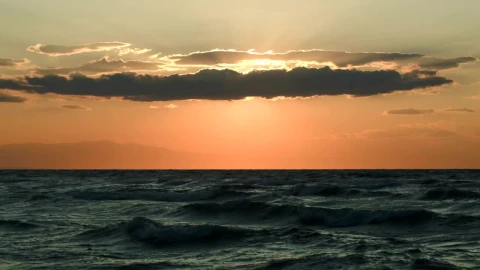Free Stock Video Rough Sea As The Sun Starts To Set Live Wallpaper - Free Live Wallpaper